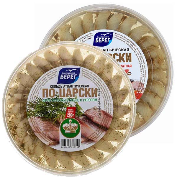 картинка Сельдь ф/к "По-царски" 200г в ассортименте /Балтийский берег/ от магазина Салова Фиш