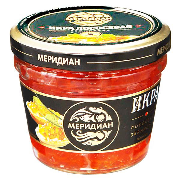 картинка Икра ст/б лосос.  90г "Меридиан" ТУ от магазина Салова Фиш