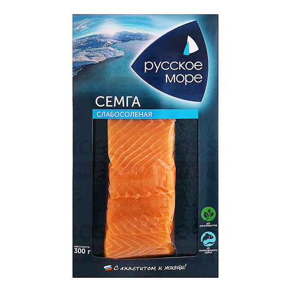картинка Семга филе-кусок с/с в/у 300г /Русское море/ от магазина Салова Фиш