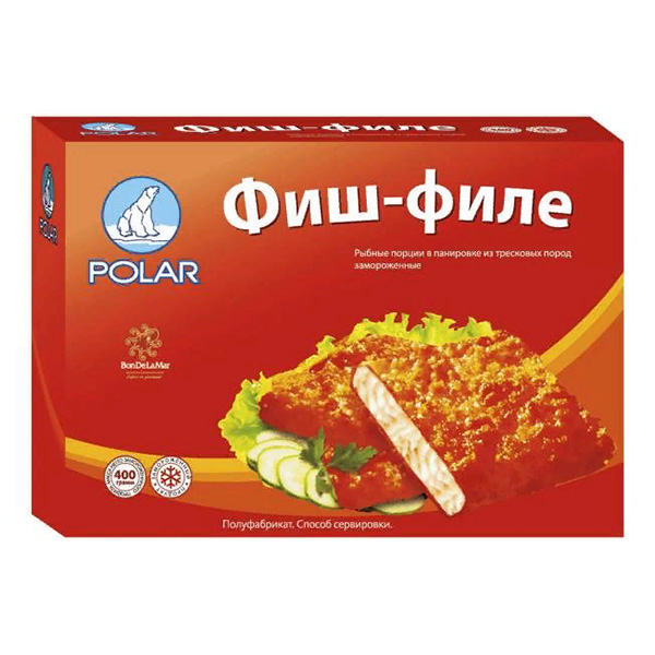 картинка Фиш-филе (рыбные порции в панировке) 1/5кг /ООО "Полар Сифуд Раша"/ от магазина Салова Фиш
