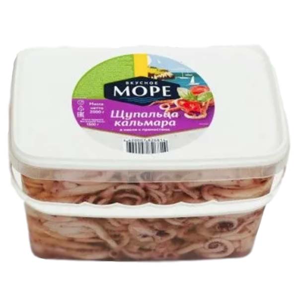 картинка Кальмар щупальца в масле 1,5кг /Вкусное море/ от магазина Салова Фиш