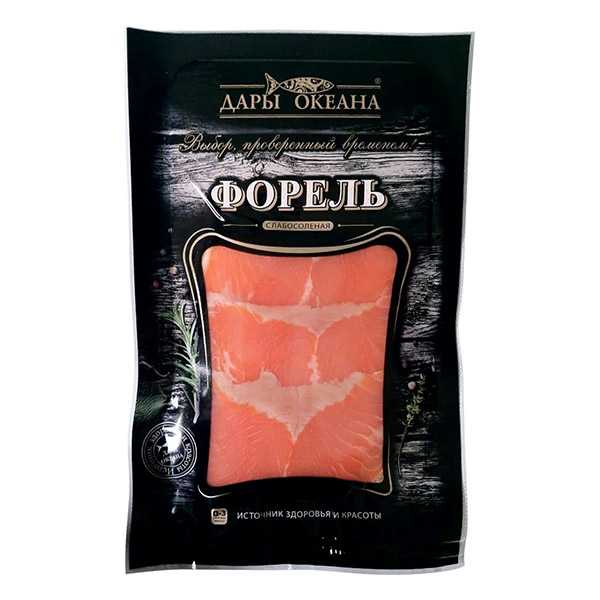 картинка Форель нарезка с/с в/у 100г /ДАРЫ ОКЕАНА/ от магазина Салова Фиш