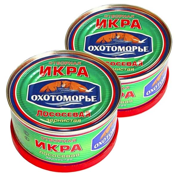 картинка Икра лососевая ж/б 130г в ассортименте /Охотоморье/ от магазина Салова Фиш