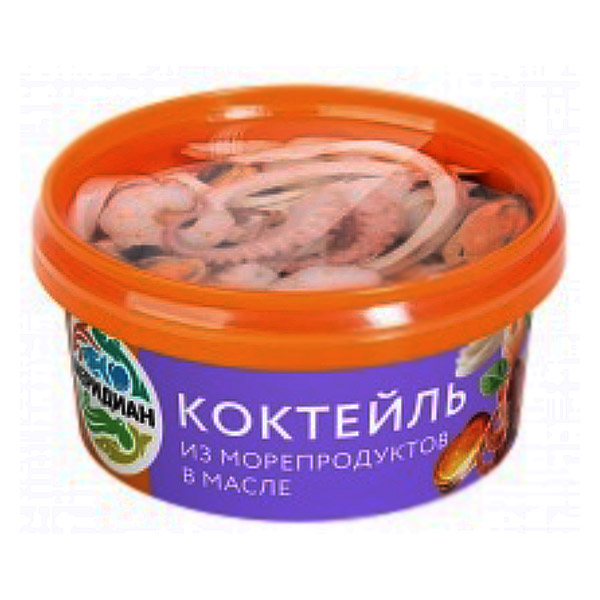 картинка Коктелйь из морепродуктов в масле 180г /Меридиан/ от магазина Салова Фиш