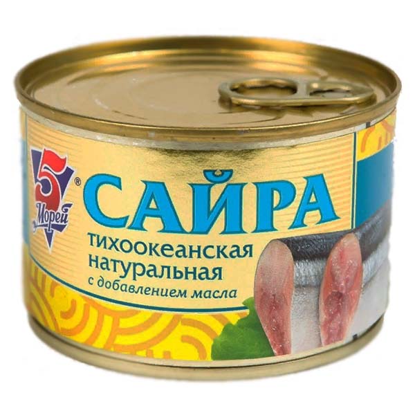 картинка Сайра НДМ ж/б ключ 250гр. /ТМ "5 Морей"/ от магазина Салова Фиш