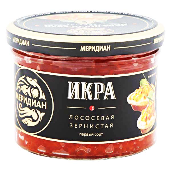 картинка Икра ст/б лосос. 210г "Меридиан" ТУ от магазина Салова Фиш