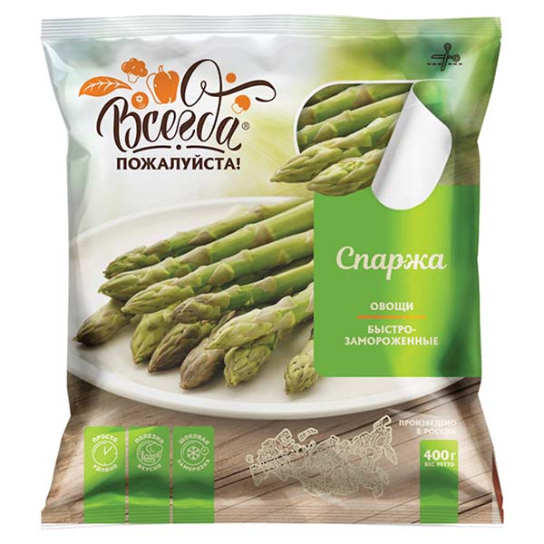 картинка Спаржа зам. 300гр*6шт ТМ"Всегда пожалуйста" от магазина Салова Фиш