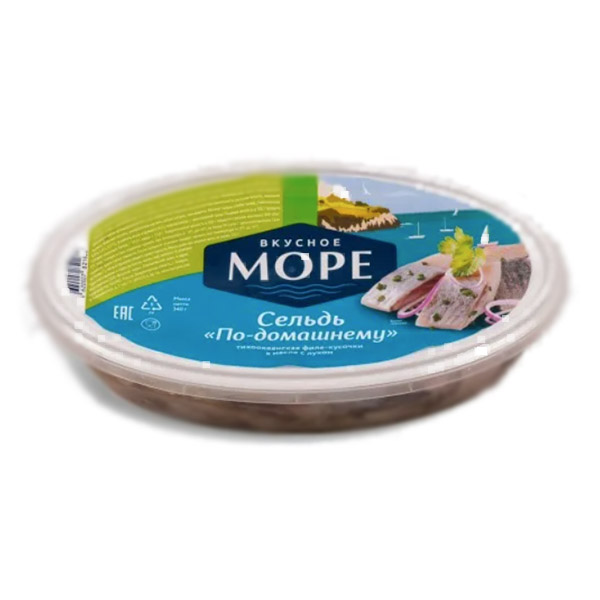 картинка Сельдь филе 340г овал "По-домашнему" /Вкусное море/ от магазина Салова Фиш