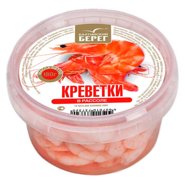 картинка Креветки в рассоле 180г /Балт.берег/ от магазина Салова Фиш