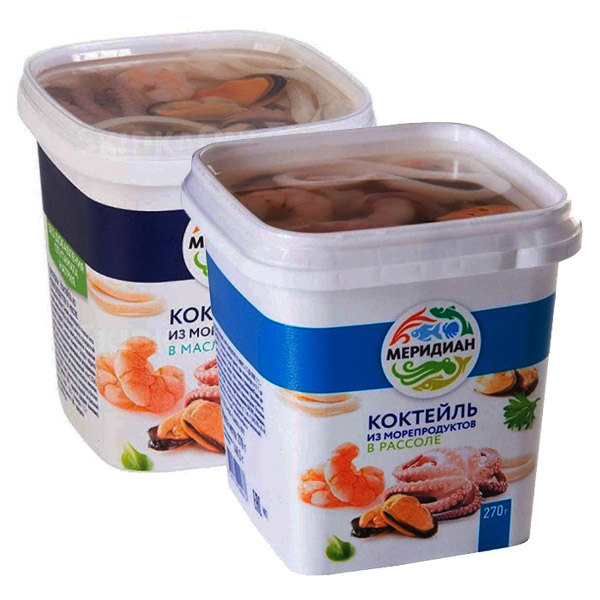 картинка Коктейль из морепродуктов 270г в ассортименте /Меридиан/ от магазина Салова Фиш