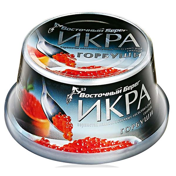 картинка Икра лосос. 125г ал/б ГОРБУША  (ВОСТОЧНЫЙ БЕРЕГ) от магазина Салова Фиш