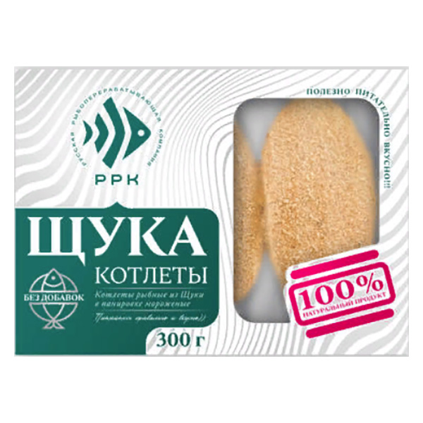 картинка Котлеты из щуки с/м 300гр*6 1/1,8кг /ООО ТД "РРК"/ от магазина Салова Фиш