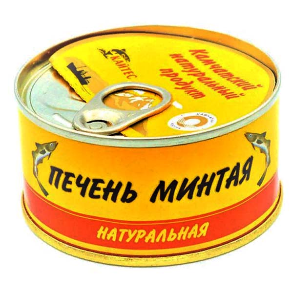 картинка Печень минтая натуральная 120г ж/б /Кайтес/ от магазина Салова Фиш