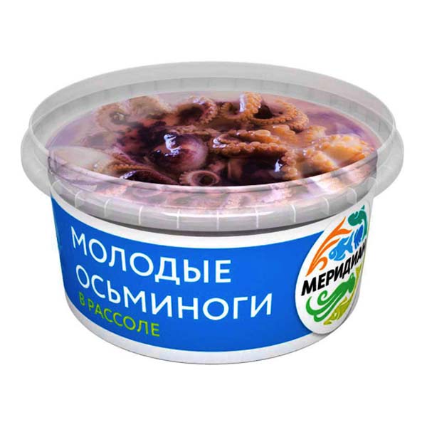 картинка Молодые осьминоги 430г в рассоле /Меридиан/ от магазина Салова Фиш
