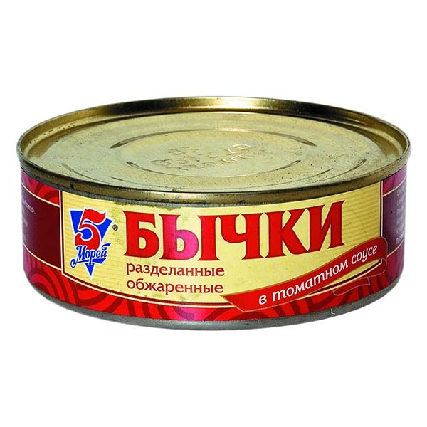 картинка Бычки обж. в т/с ж/б ключ  240г /ТМ "5 Морей"/ от магазина Салова Фиш
