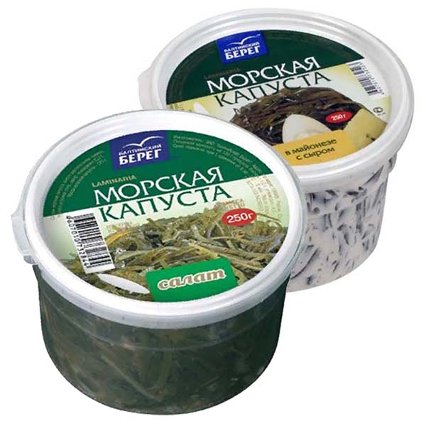 картинка Салат морская капуста 250г в ассортименте /Балтийский берег/ от магазина Салова Фиш