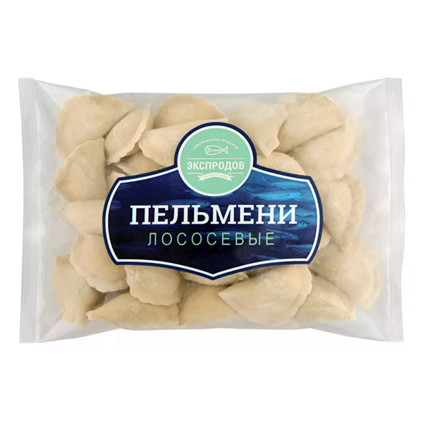 картинка Пельмени лососевые с/м 0,5*8 1/4кг /ООО "Экспрод"/ от магазина Салова Фиш