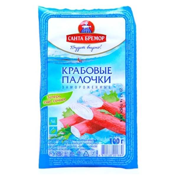 картинка Крабовые палочки "Бремор" 100/60 1/6кг /ООО СП "Бремор"/ от магазина Салова Фиш