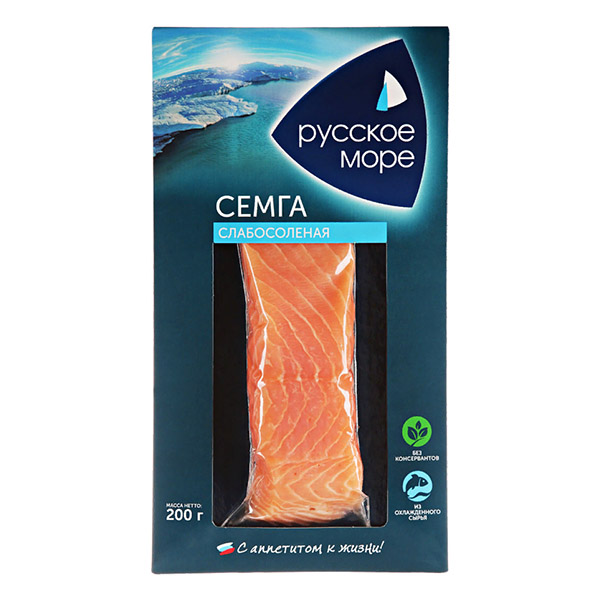 картинка Семга филе-кусок с/с в/у 200г /Русское море/ от магазина Салова Фиш