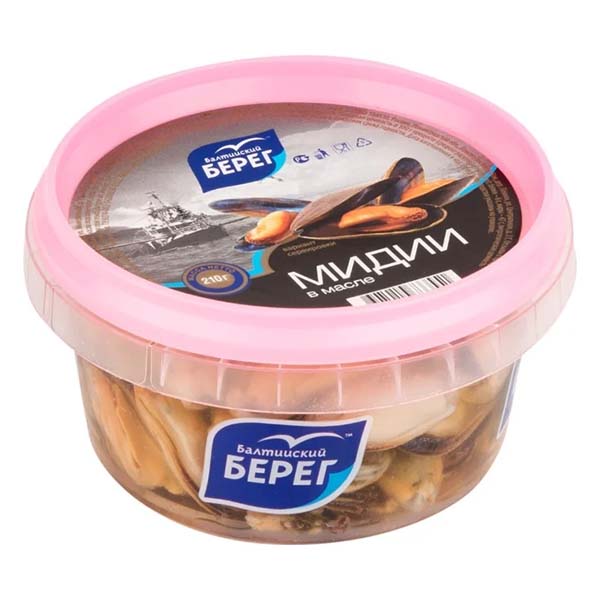 картинка Мидии в масле 210г /Балт.берег/ от магазина Салова Фиш