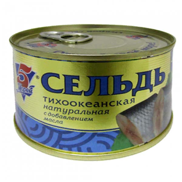 картинка Сельдь т/о  НДМ ж/б ключ 250гр. /ТМ "5 Морей"/ от магазина Салова Фиш
