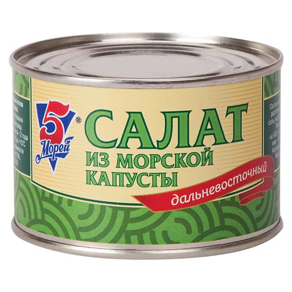картинка Салат дальневосточный морск.кап. ж/б 220г /"ТМ "5 Морей"/ от магазина Салова Фиш