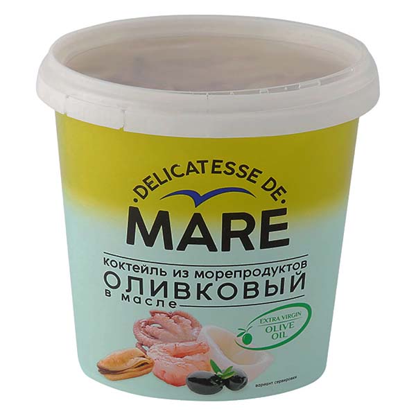 картинка Коктейль из морепродуктов в масле "Оливковый МАРЕ" пл/б 380г /Балт.берег/ от магазина Салова Фиш