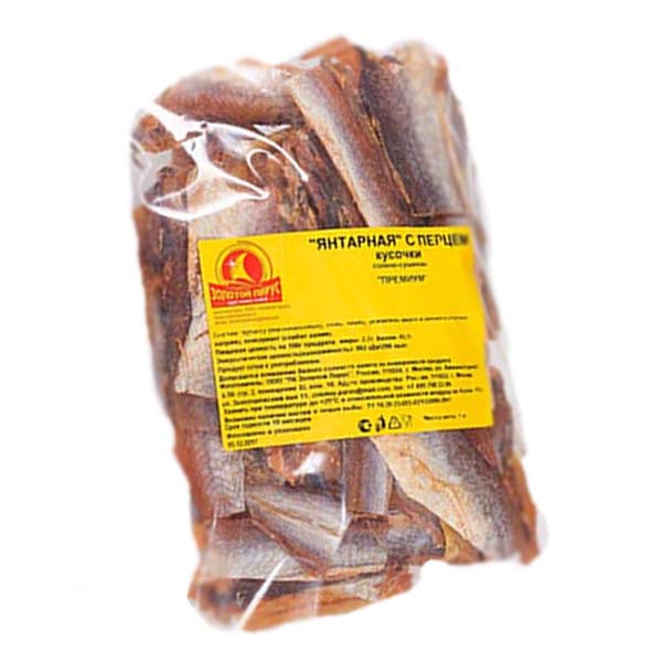 картинка Янтарная рыбка "кусочки с перцем / без перца" 500г /Золотой парус/ от магазина Салова Фиш