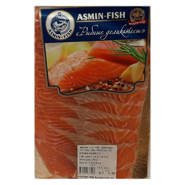 картинка Форель НАРЕЗКА с/с в/у 300г /Асмин-Фиш/ от магазина Салова Фиш