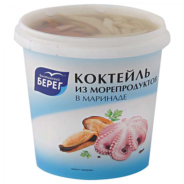 картинка Коктейль из морепродуктов в маринаде пл/б 390г /Балт.берег/ от магазина Салова Фиш