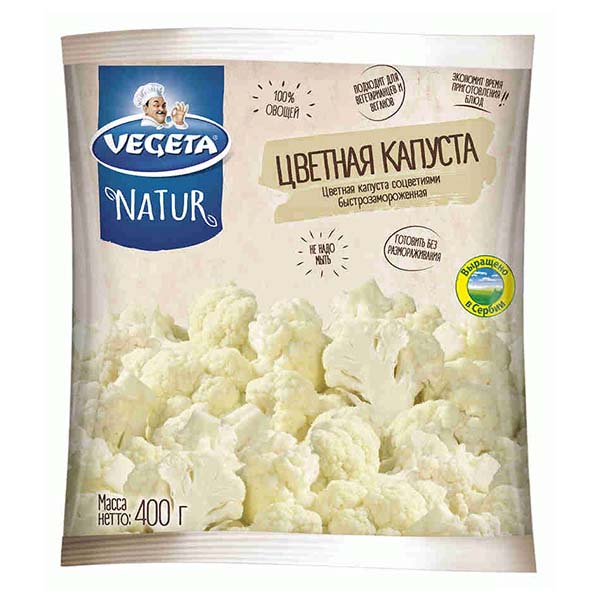 картинка Цветная капуста 400гр*18шт ТМ"VEGETA NATUR" от магазина Салова Фиш