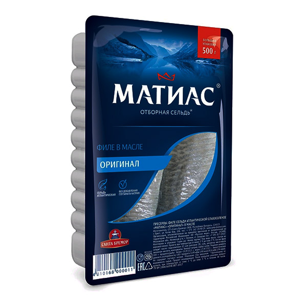картинка Филе сельди матиас 500г оригинальное /Санта Бремор/ от магазина Салова Фиш