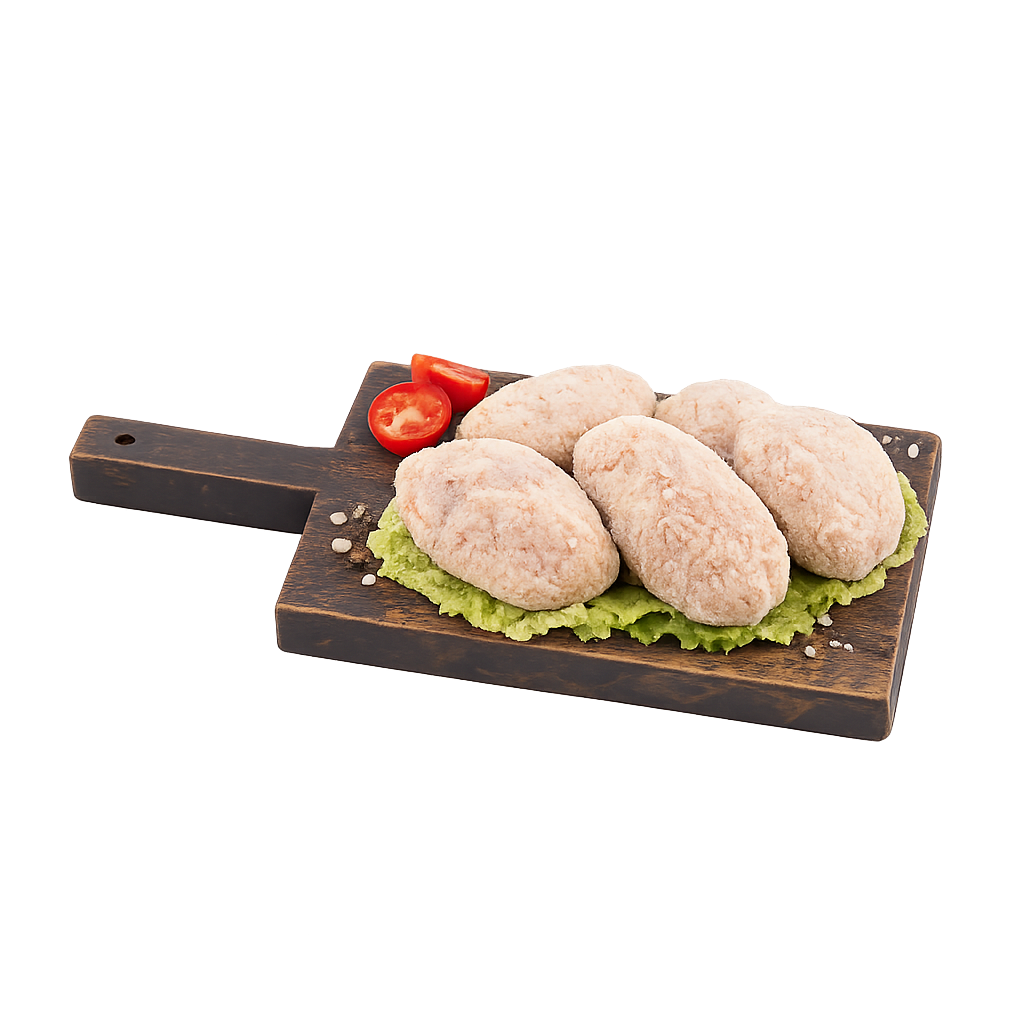 картинка Котлеты Купеческие из индейки 1/3кг  Брянские Полуфабрикаты от магазина Салова Фиш