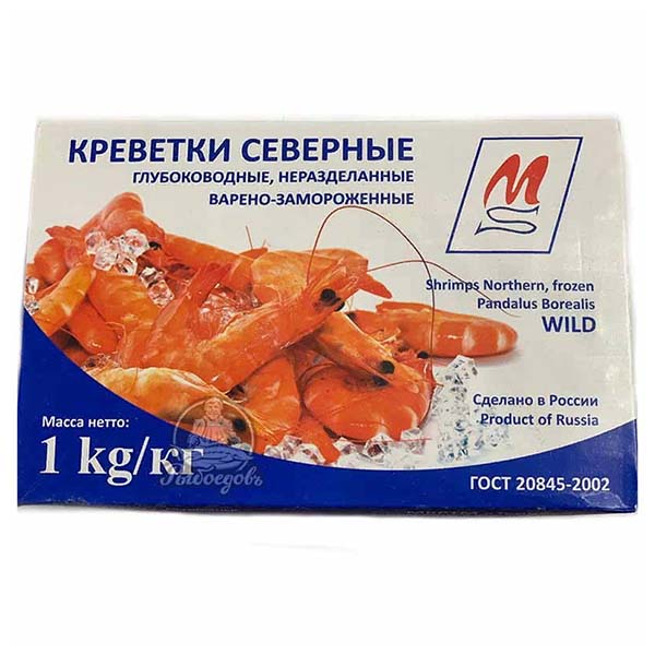 картинка Креветки в/м 100/150 1,0кг*20 1/20кг /СПК ПК Мурман/ от магазина Салова Фиш