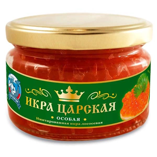 картинка Икра имитированная "Царская"ЛОСОСЕВАЯ 220гр.ст/б от магазина Салова Фиш